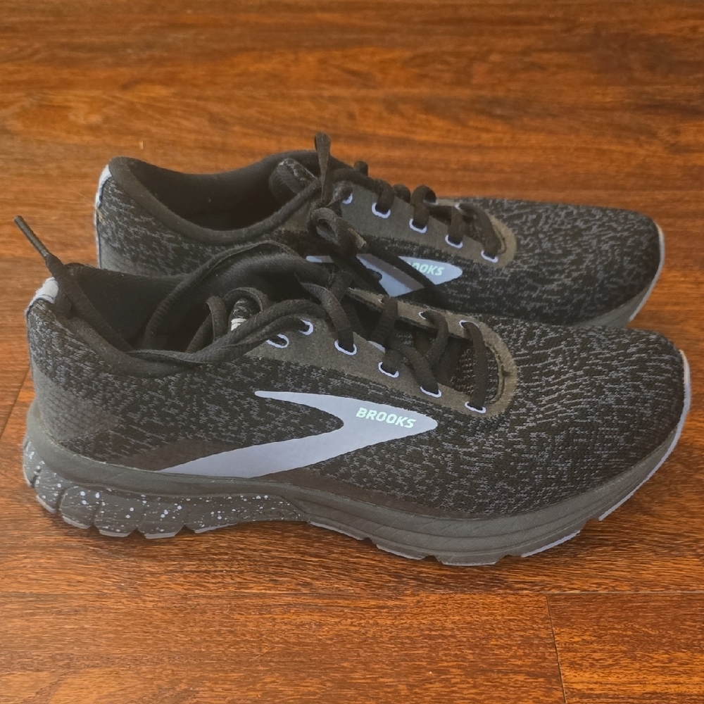 Brooks Black and Gray Athletic Sneakers